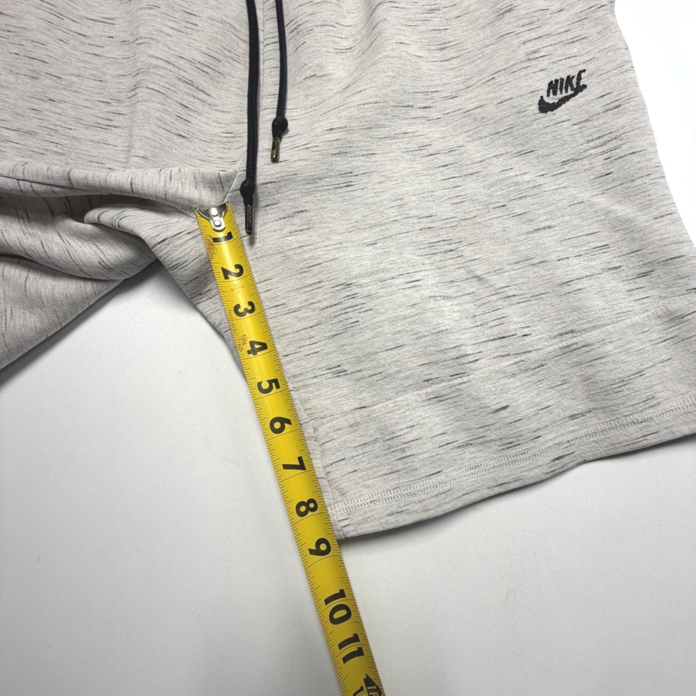 Nike Gray Knit Lounge Shorts Large Athletic Sweat Shorts Zip Pocket - Picture 4 of 9